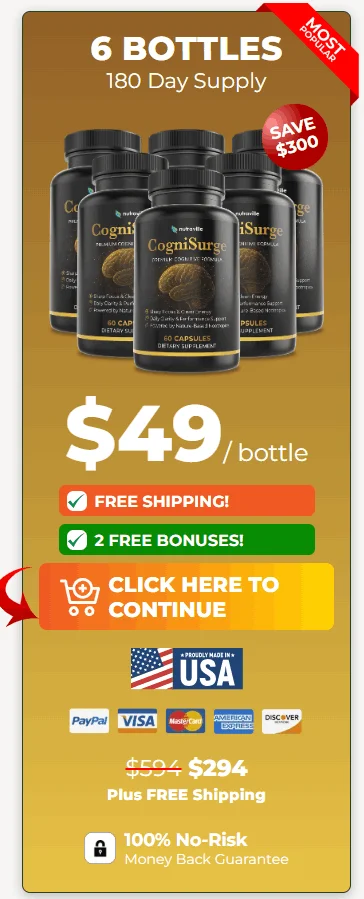 CogniSurge- order-now-( One Hundred Eighty Days Supply)-image